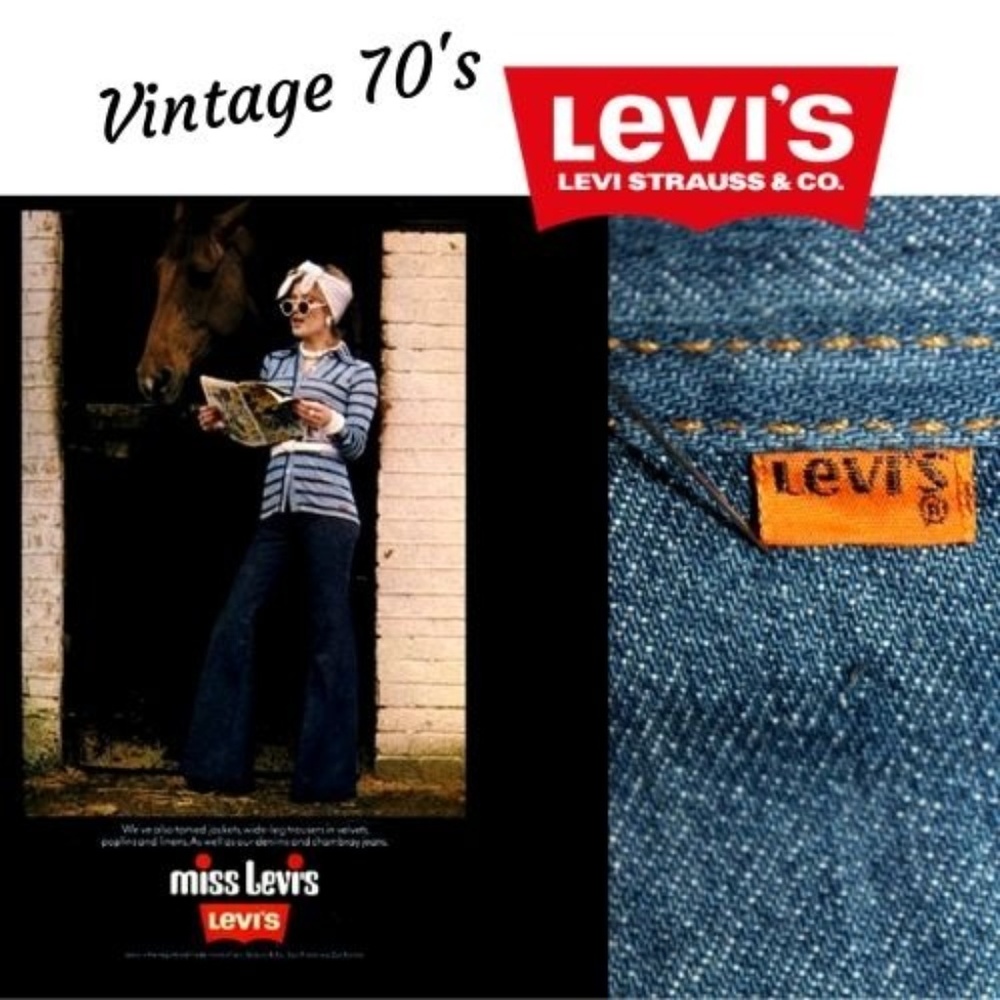 VINTAGE 70s HUGE WIDE LEG INDIGO HIGH WAIST JEANS